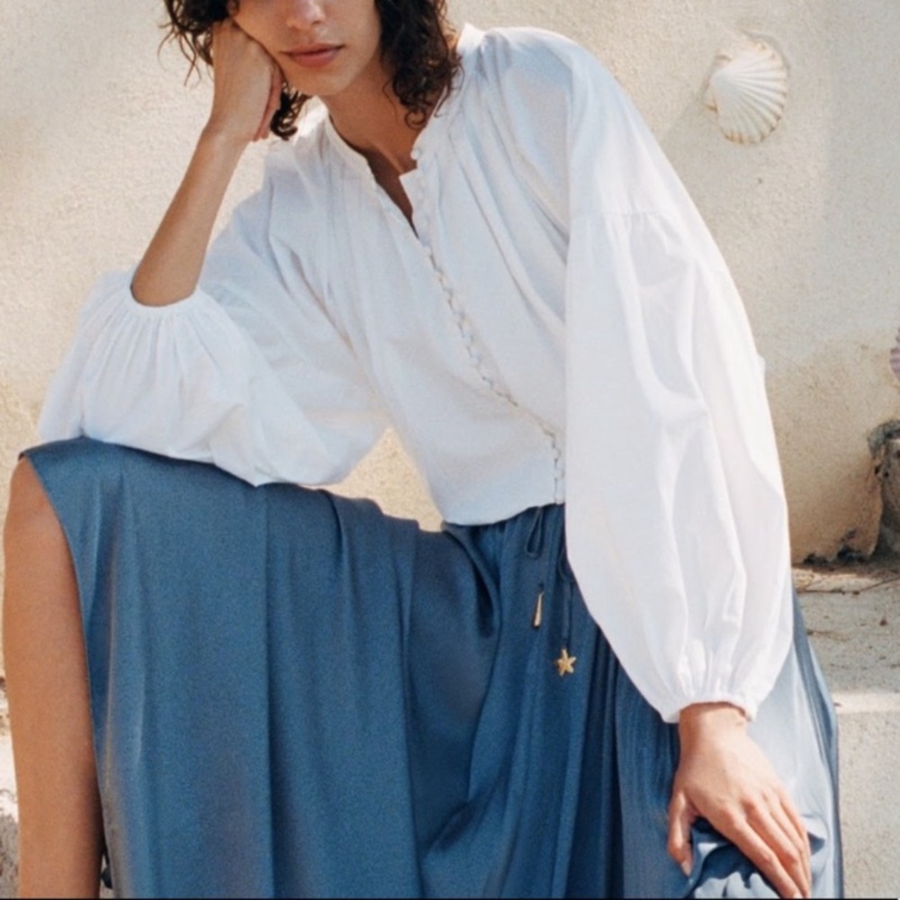 Zara white blouse